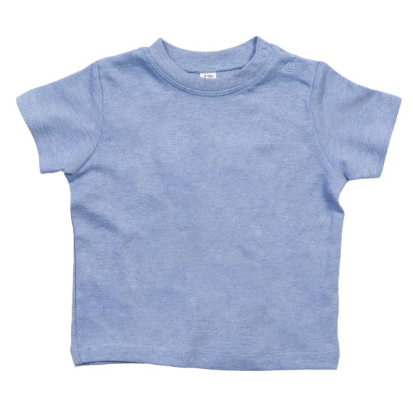 Babybugz Baby Crew Neck T-Shirt 0-3 Months Heather Blue Heather Blue 0-3 Months