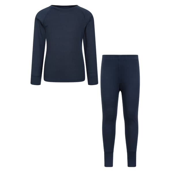 Mountain Warehouse Barn/Kids Talus Enfärgat Underställ Set 3- Navy 3-4 Years