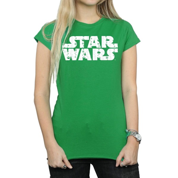 Star Wars Dam/Damer Jul-logotyp Bomull T-shirt S Irländsk Grön Irish Green S