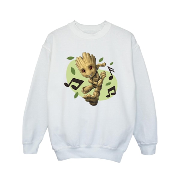 Marvel Girls Guardians Of The Galaxy Groot Musikaliska Noter Tröjor White 7-8 Years