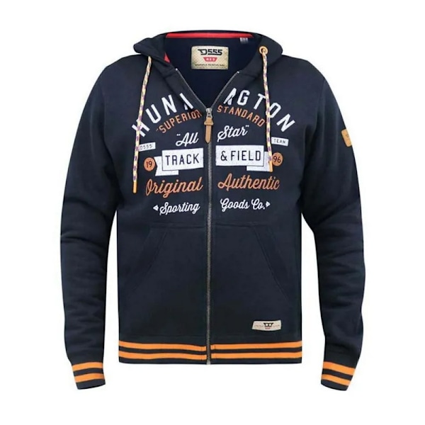 Duke Herr D555 Flanders Tryckt Helzip Hoodie L Marinblå Navy L