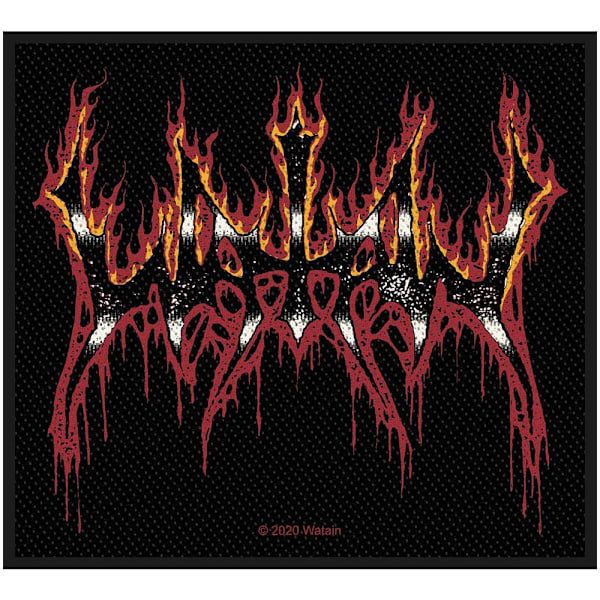 Watain Flame Logo Patch One Size Svart/Röd Black/Red One Size