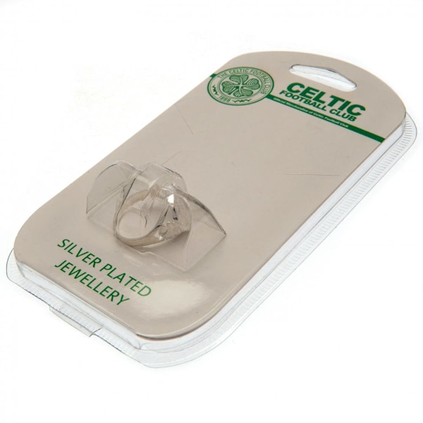 Celtic FC Silver Plated Crest Ring Large Silver Silver Large