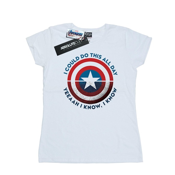 Marvel Womens/Ladies Avengers Endgame Do This All Day Bomull T-shirt White XXL