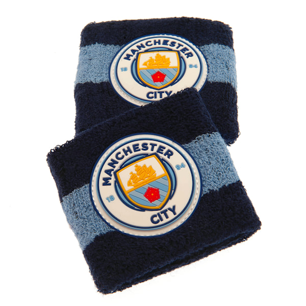 Manchester City FC handledsskydd (2-pack) One Size Mörkblå/Ljusblå Dark Blue/Light Blue One Size