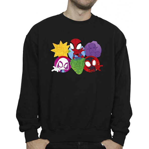 Marvel Herr Spidey And His Amazing Friends Faces Sweatshirt S B Black S