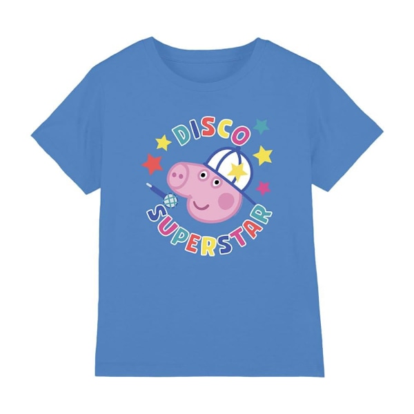 Greta Gris Barn/Kids Superstar George Pig Disco T-shirt 12- Turquoise 12-13 Years