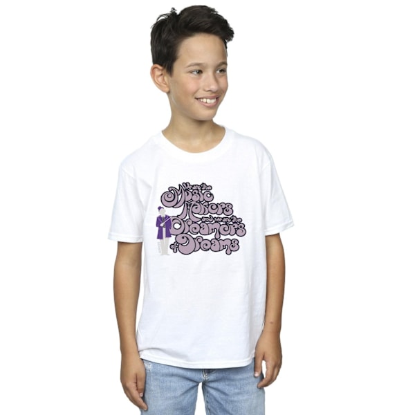 Willy Wonka Boys Dreamers Text T-Shirt 12-13 år Vit White 12-13 Years