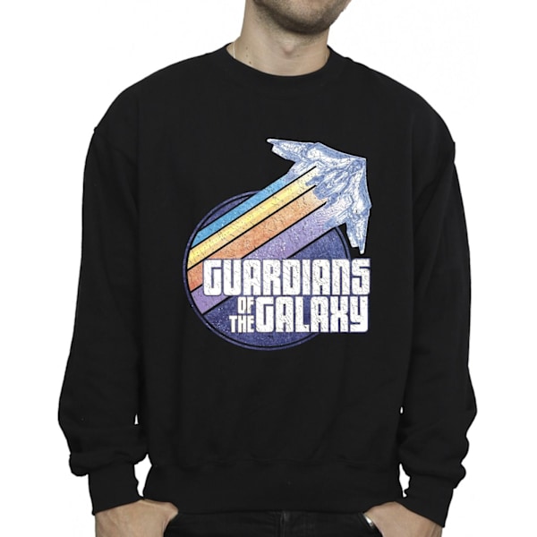 Guardians Of The Galaxy Badge Rocket Sweatshirt XXL Svart Black XXL