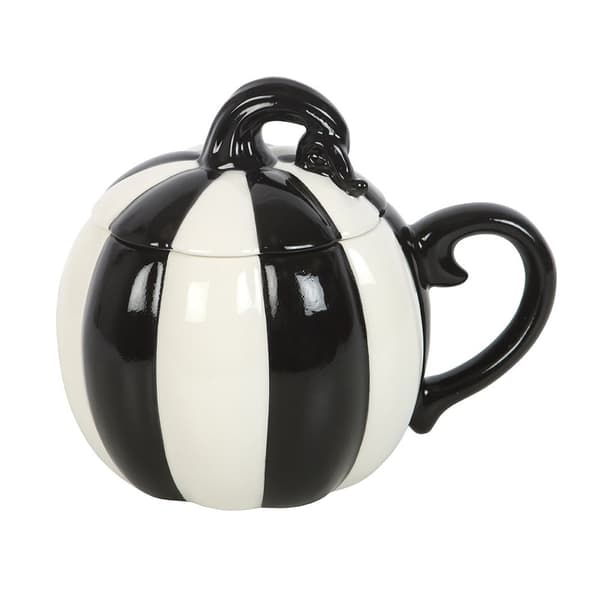 Something Different Kontrastrandig Mugg Med Lock One Size Svart Black/White One Size