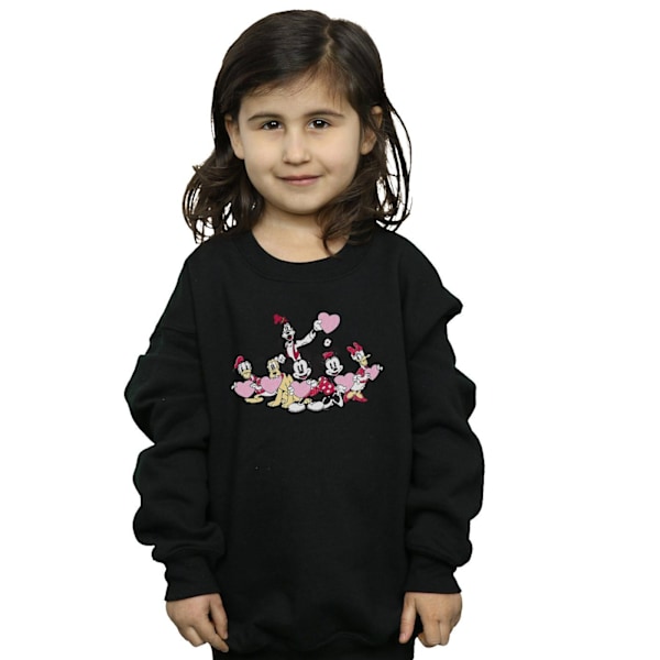 Disney Girls Mickey Mouse Love Friends Sweatshirt 12-13 år B Black 12-13 Years