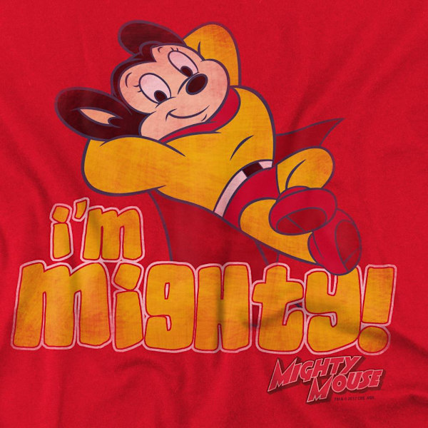 Mighty Mouse Herr I´m Mighty T-Shirt M Röd Red M