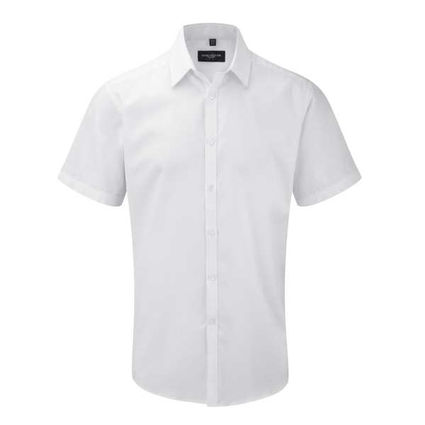 Russell Herr Short Sleeve Work Shirt 14,5 Vit White 14.5