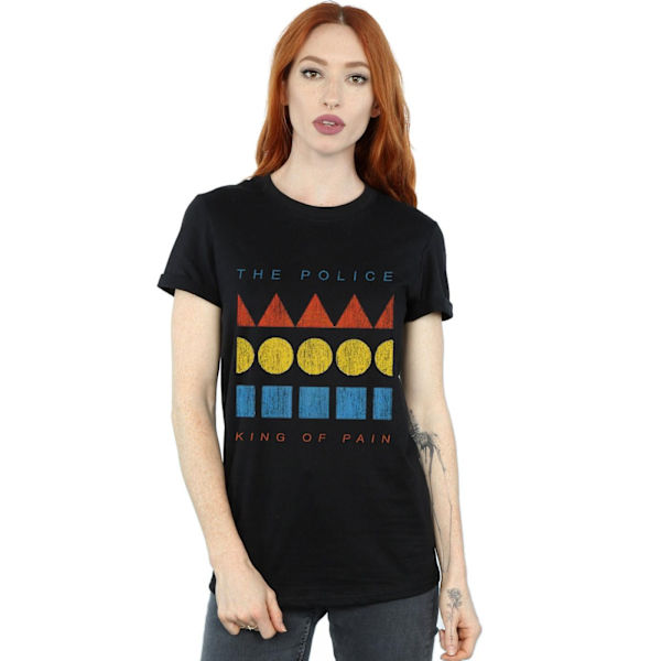 The Police Womens/Ladies King Of Pain Bomull Boyfriend T-Shirt Black M