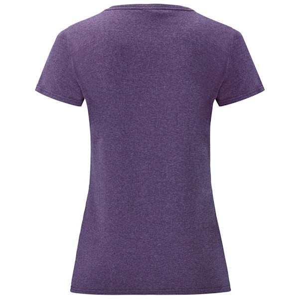 Fruit of the Loom Womens/Ladies Valueweight Heather Lady Fit T-shirt Purple 18 UK