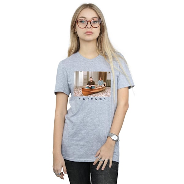 Friends Dam/Damer Joey Och Chandler Båt Bomull Boyfriend T-Shirt Sports Grey XXL
