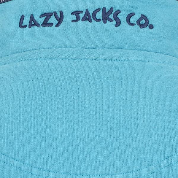 Lazy Jacks Herr Quarter Zip Sweatshirt S Teal Teal S
