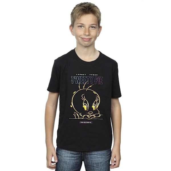 Looney Tunes Pojkar Tweety Glitch T-shirt 3-4 år Svart Black 3-4 Years