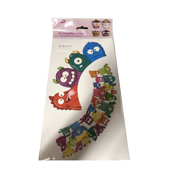 Culpitt Angry Monstar Cupcake Wrappers (12-pack) En Storlek Multi Multicoloured One Size