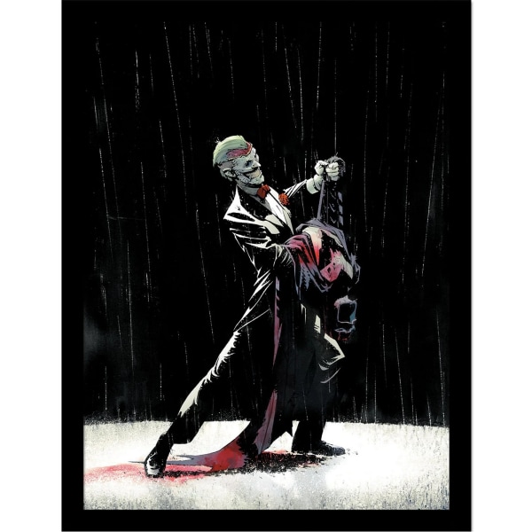 Batman Joker Dance Comic Cover Print 40cm x 30cm Svart/Vit/Re Black/White/Red 40cm x 30cm