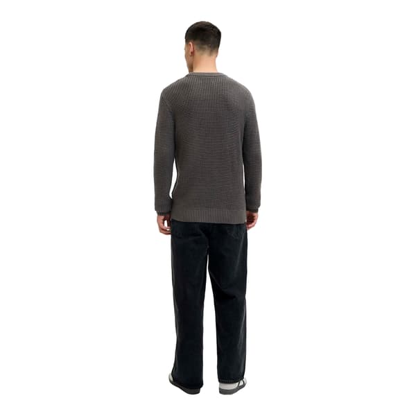 Jack And Jones Herr Texturerad Långärmad Tröja S Asfalt Asphalt S