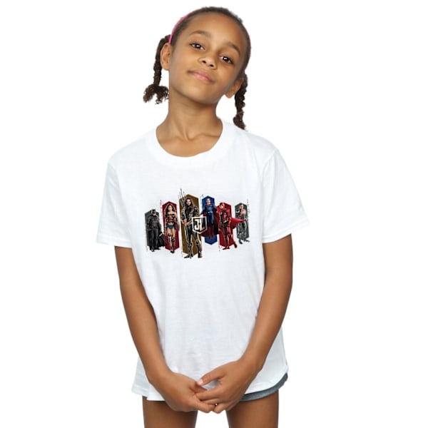 DC Comics Girls Justice League Movie Team Hexagons Bomull T-shirt White 12-13 Years