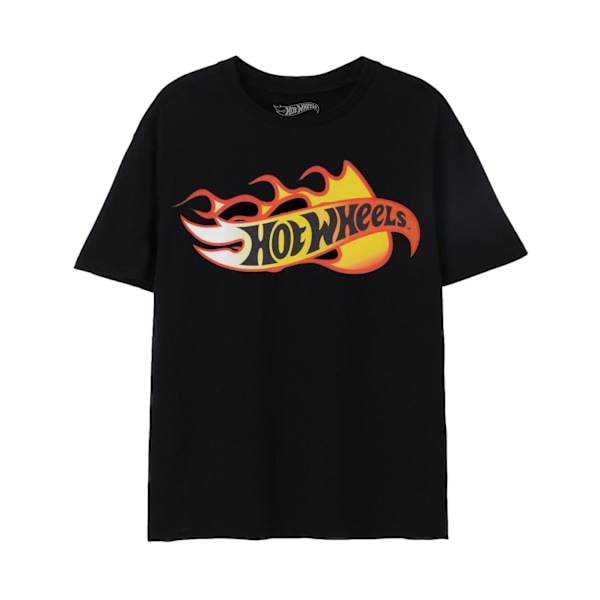 Hot Wheels Herr T-shirt med flammalogotyp S Svart Black S