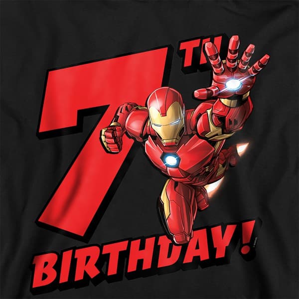 Marvel Barn/Barn Iron Man 7-årsdag Huvtröja 5-6 År Sv Black 5-6 Years