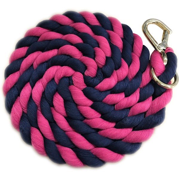 Shires Tvåfärgad Hästledrep Ett Storlek Marinblå/Fuchsia Navy/Fuchsia One Size