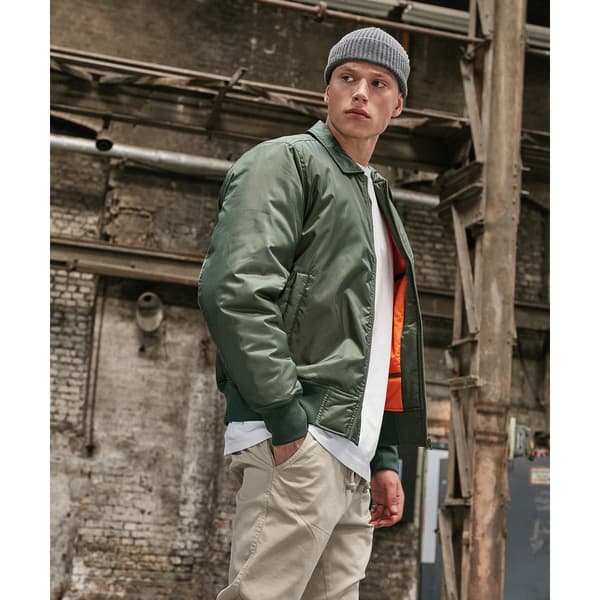 Bygg ditt varumärke Herr Collared Bomber Jacket XXL Mörk Oliv Dark Olive XXL
