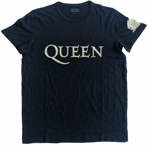 Queen Unisex Vuxen Appliqué Logo T-Shirt S Marinblå Navy Blue S