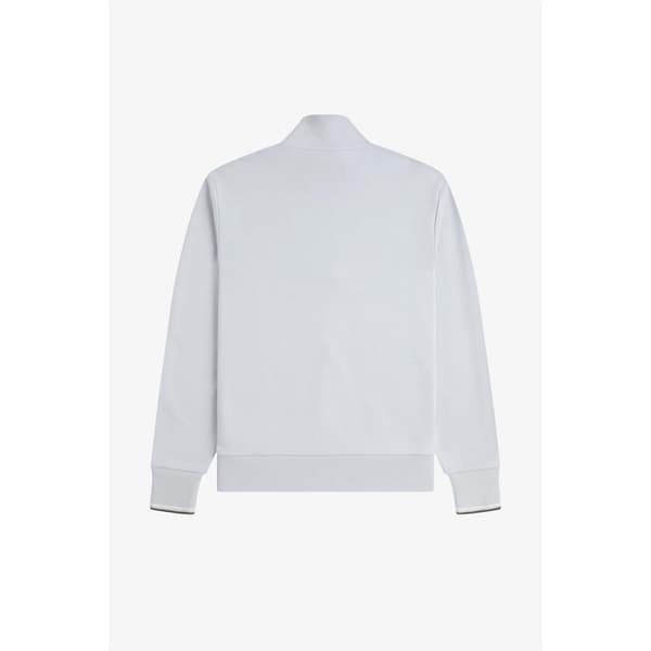 Fred Perry Herr Logotyp Halv Dragkedja Tröja L Dämpad Blå Dusky Blue L