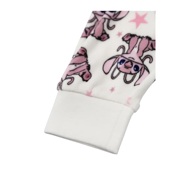Lilo & Stitch Flickor Angel Långärmad Lång Pyjamas Set 7-8 År Pink 7-8 Years
