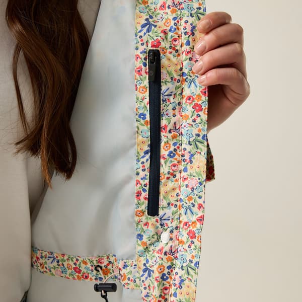 Regatta Dam Cath Kidston Ditsy Blommig Lång Vattentät Jacka Cream Harmony 14 UK