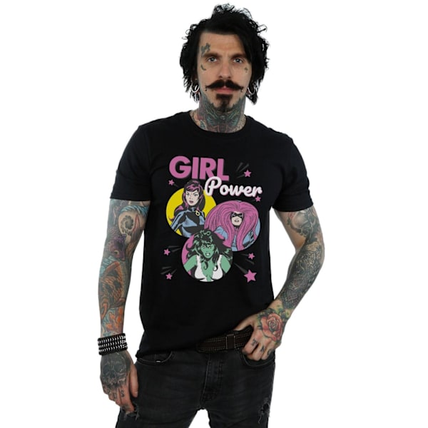 Marvel Comics Herr Girl Power T-shirt S Svart Black S