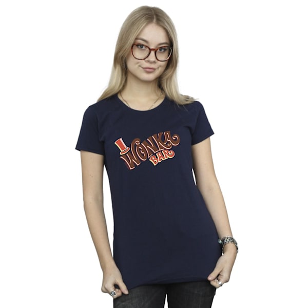 Willy Wonka Dam/Dam Bar Logo Bomull T-shirt S Marinblå Navy Blue S