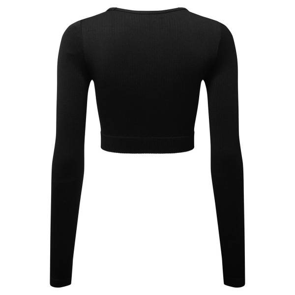 TriDri Dam/Dam Ribbad Seamless 3D Crop Top XL Svart Black XL