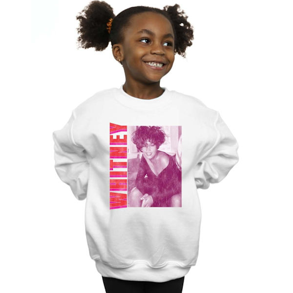 Whitney Houston Girls Whitney Pose Sweatshirt 12-13 år Vit White 12-13 Years