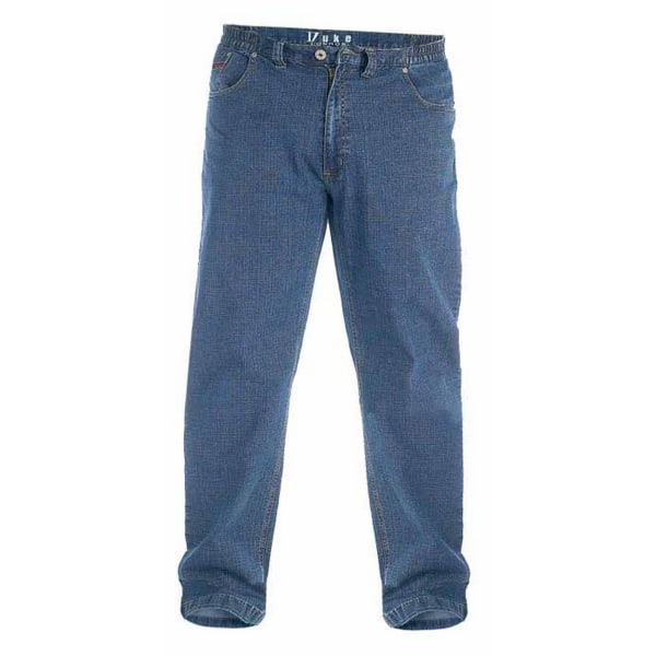 D555 London Herr Kingsize Bailey jeans med elastisk midja 42R Bl Blue 42R
