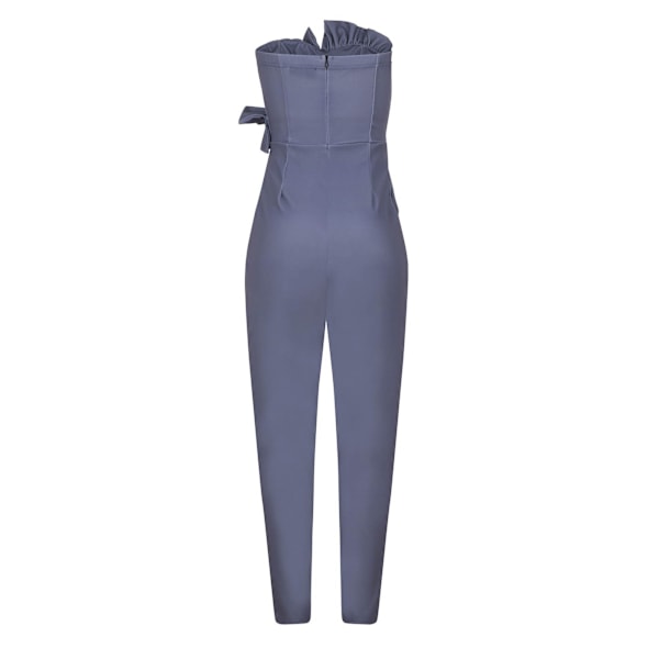 Girls On Film Dam/Kvinnor Halcyon Volang Bandeau Jumpsuit 12 U Grey 12 UK
