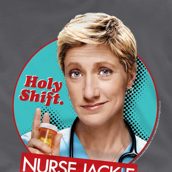 Nurse Jackie Herr Holy Shift T-Shirt L Kolgrå Charcoal L