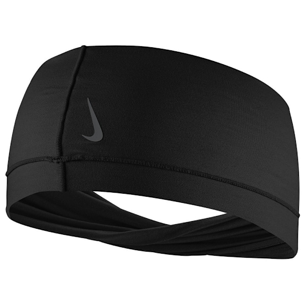 Nike Womens/Ladies Twisted Wide Band Yoga Pannband En Storlek Bla Black/Anthracite One Size