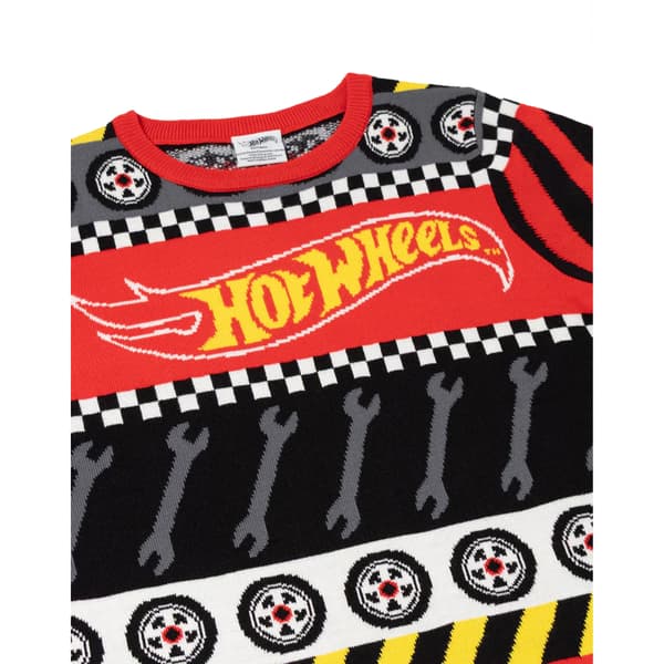 Hot Wheels Herr Tröja med däck- och skiftnyckel Fairisle Jultröja S Mult Multicoloured S