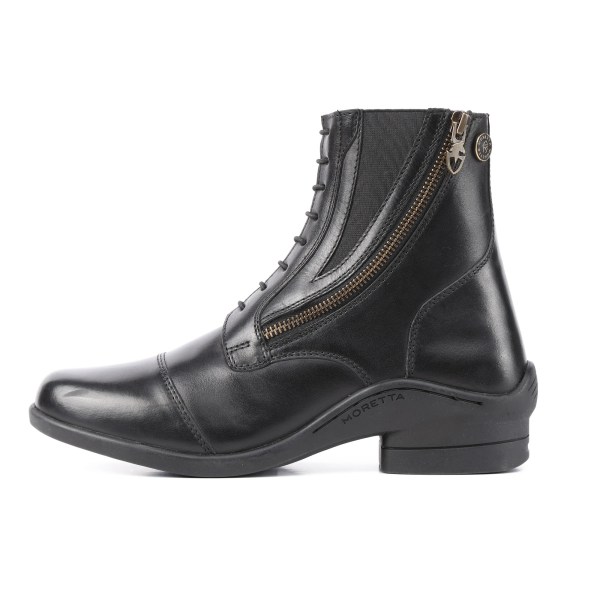 Moretta Dam/Dam Alessia Grain Leather Paddock Boots 5 UK Black 5 UK