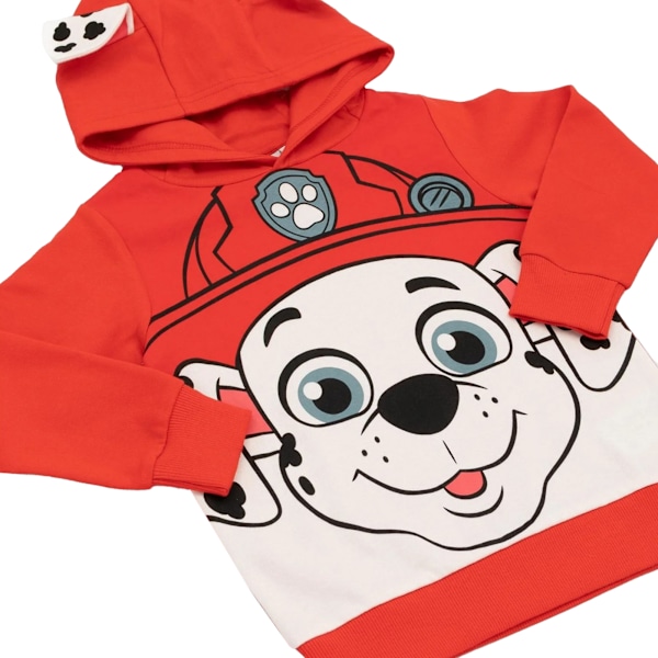 Paw Patrol Barn Hoodie med 3D-öron för barn/barn, Marshall, 4-5 år, röd Red/White 4-5 Years