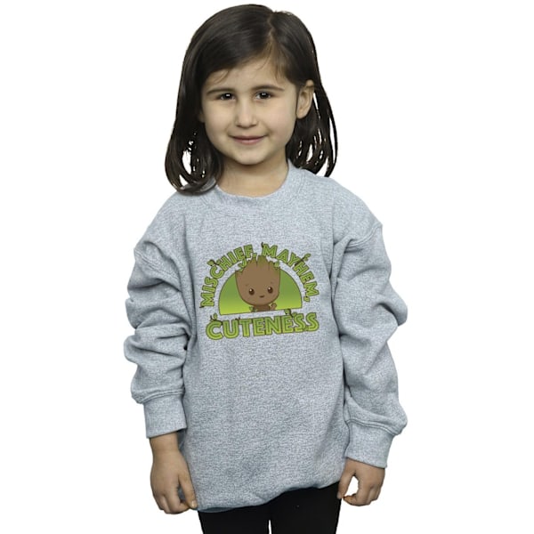 Marvel Girls I Am Groot Mischief Mayhem Sweatshirt 9-11 år S Sports Grey 9-11 Years