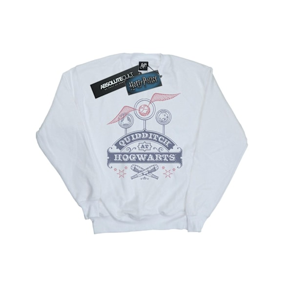 Harry Potter Quidditch på Hogwarts Sweatshirt för pojkar 9-11 år W White 9-11 Years