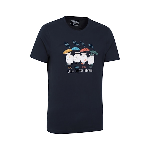 Mountain Warehouse Herr Great British Weather T-shirt M Marinblå Navy M