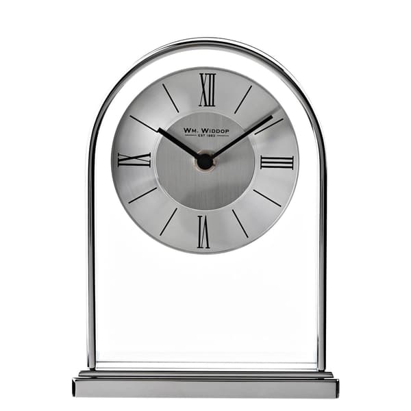 Wm.Widdop Krom & Träfanér Mantel Klocka One Size Silver Silver One Size
