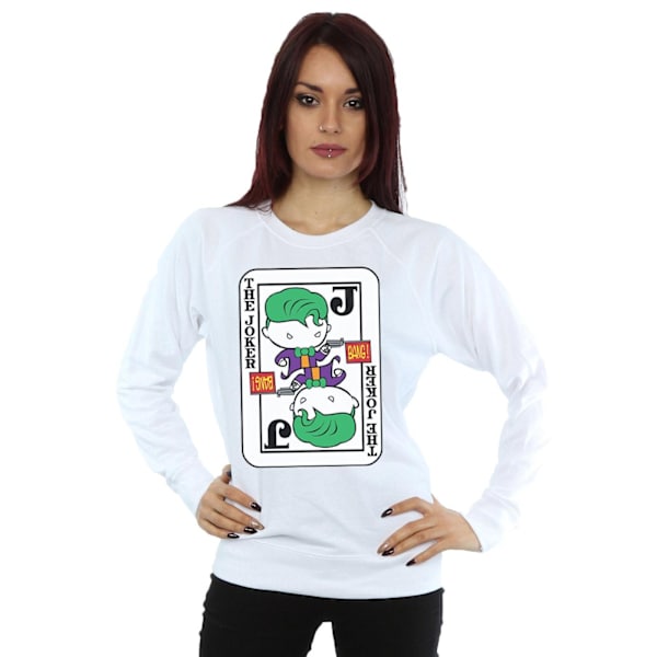 DC Comics Dam/Kvinnor Chibi Joker Spelkorts Tröja S W White S